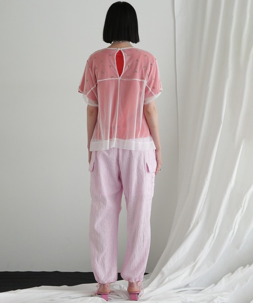 ROSE BUD（ローズバッド）の「チュールシアーブラウス（シャツ/ブラウス・レディース・ホワイト・ONE SIZE）」の4枚目の写真