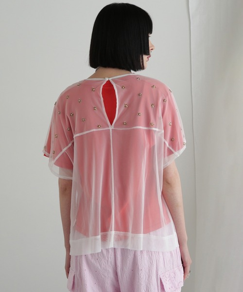 ROSE BUD（ローズバッド）の「チュールシアーブラウス（シャツ/ブラウス・レディース・ホワイト・ONE SIZE）」の7枚目の写真