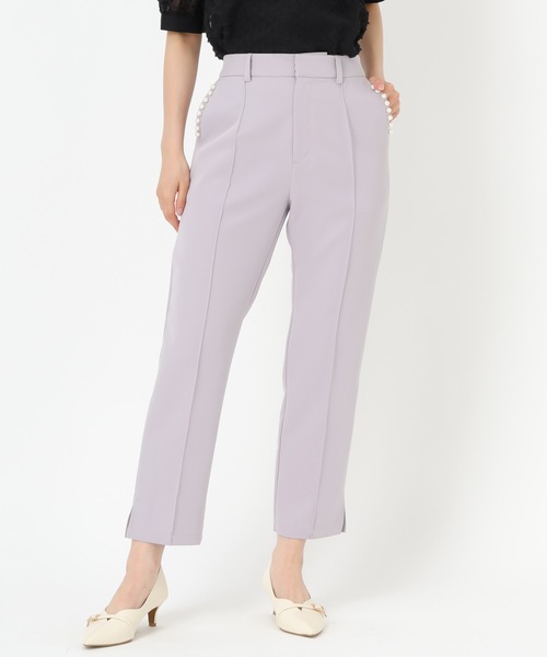 MISCH MASCH（ミッシュマッシュ）の「ポケットパールストレートパンツ（スラックス・レディース・ラベンダー/ホワイト/ブラック・S/M）」の11枚目の写真