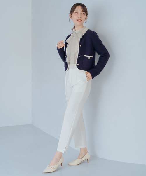 MISCH MASCH（ミッシュマッシュ）の「ポケットパールストレートパンツ（スラックス・レディース・ラベンダー/ホワイト/ブラック・S/M）」の15枚目の写真