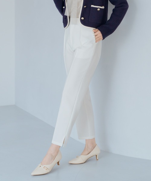 MISCH MASCH（ミッシュマッシュ）の「ポケットパールストレートパンツ（スラックス・レディース・ラベンダー/ホワイト/ブラック・S/M）」の19枚目の写真