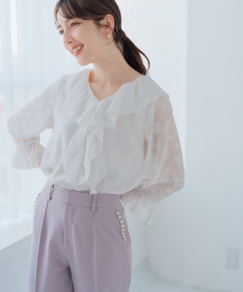 新品未使用♡MISCHMASCHのパール付きストレートパンツ ホワイト Sサイズ 新品未使用♡MISCHMASCHのパール付きストレートパンツ ホワイト
