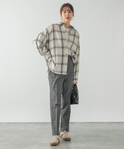 セール】ラメチェックシャツ長袖/283797（シャツ/ブラウス