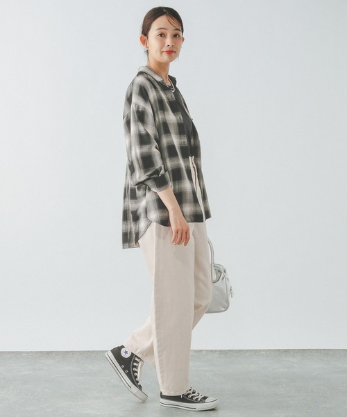 セール】ラメチェックシャツ長袖/283797（シャツ/ブラウス