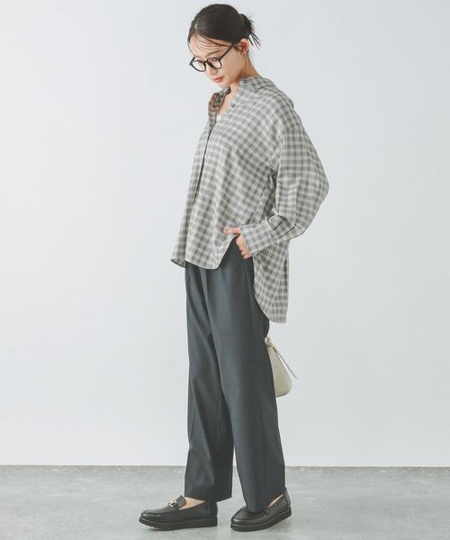 GLOBAL WORK（グローバルワーク）の「ラメチェックシャツ長袖/283797（シャツ/ブラウス・レディース・グリーン系その他4/ブラック系その他/ブルー系その他3/ホワイト系その他・MEDIUM/LARGE）」の18枚目の写真