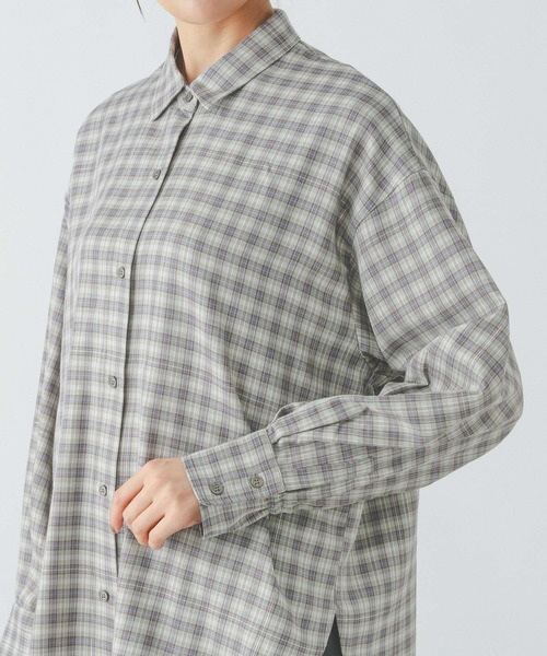 セール】ラメチェックシャツ長袖/283797（シャツ/ブラウス）｜GLOBAL