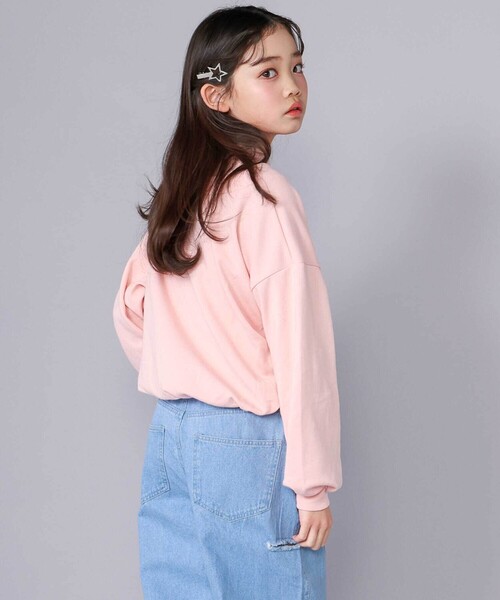 ZIDDY（ジディ）の「襟付きドロストシャツ(130~160cm)（シャツ/ブラウス・キッズ・グレー/ピンク・FREE/130cm/140cm/150cm）」の5枚目の写真