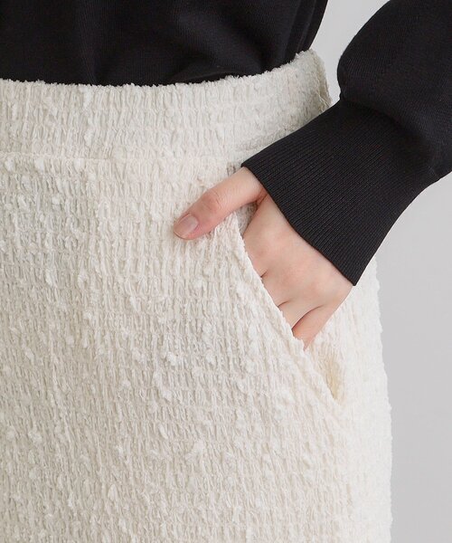 grove（グローブ）の「シャーリングナロースカート（スカート・レディース・ブラック/オフホワイト/ライトブルー・03/02/01/04/05）」の20枚目の写真