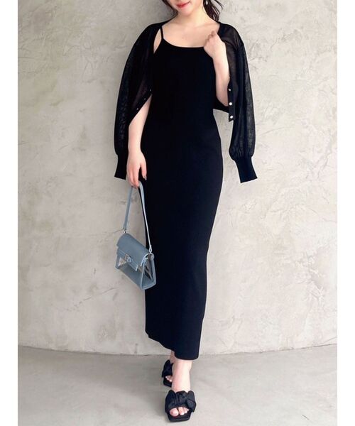 RESEXXY（リゼクシー）の「シアーカーデコンビニットワンピース（ワンピース・レディース・ブルー/ブラック/レッド・FREE）」の20枚目の写真