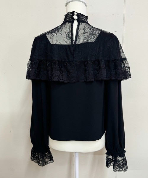 MA*RS（アメーバーマーズ）の「三つリボンレースケープブラウス（シャツ/ブラウス・レディース・ホワイト×ブラック/ブラック/ホワイト・FREE）」の11枚目の写真