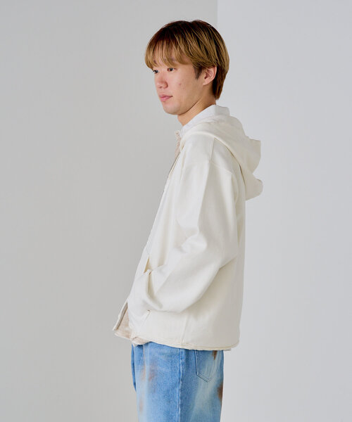 WHIMSIC(ウィムジック)の「【UNISEX】サンフェードカットソージップパーカー(パーカー・メンズ・ホワイト/ブラック・FREE)」の14枚目の写真