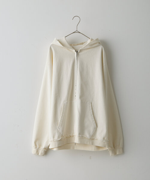 WHIMSIC(ウィムジック)の「【UNISEX】サンフェードカットソージップパーカー(パーカー・メンズ・ホワイト/ブラック・FREE)」の20枚目の写真