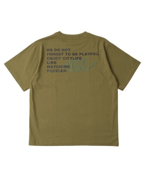 GLAZOS（グラソス）の「【大人向けサイズあり】【プチプラ】バックプリント半袖Tシャツ（Tシャツ/カットソー・キッズ・ブラック/ホワイト/ネイビー/ベージュ/ブルー/カーキ・S/L/M/LL）」の4枚目の写真