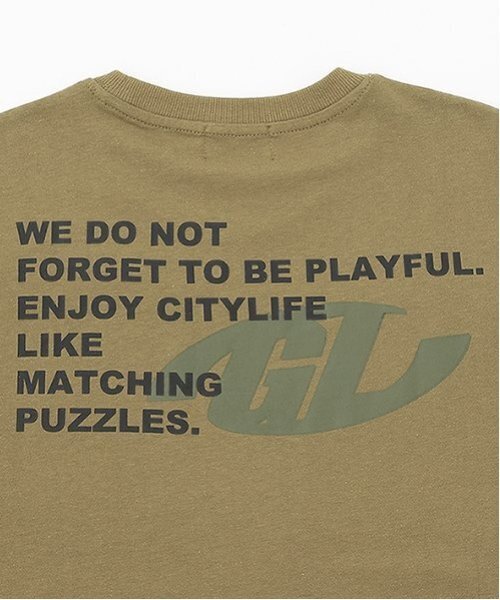 GLAZOS（グラソス）の「【大人向けサイズあり】【プチプラ】バックプリント半袖Tシャツ（Tシャツ/カットソー・キッズ・ブラック/ホワイト/ネイビー/ベージュ/ブルー/カーキ・S/L/M/LL）」の7枚目の写真