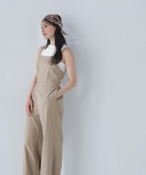 NATURAL BEAUTY BASIC(ナチュラルビューティーベーシック)の「◇【THINK NATURAL】バックオープンキャミオールインワン(つなぎ/オールインワン・レディース・ベージュ/ブラック・MEDIUM/P/S)」の14枚目の写真