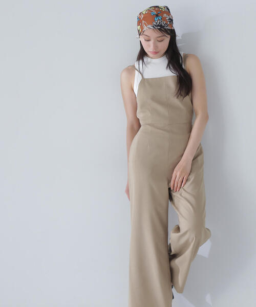 NATURAL BEAUTY BASIC(ナチュラルビューティーベーシック)の「◇【THINK NATURAL】バックオープンキャミオールインワン(つなぎ/オールインワン・レディース・ベージュ/ブラック・MEDIUM/P/S)」の17枚目の写真