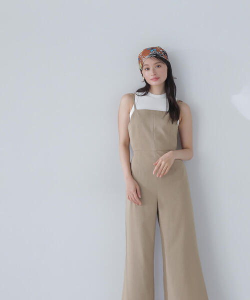 NATURAL BEAUTY BASIC(ナチュラルビューティーベーシック)の「◇【THINK NATURAL】バックオープンキャミオールインワン(つなぎ/オールインワン・レディース・ベージュ/ブラック・MEDIUM/P/S)」の18枚目の写真