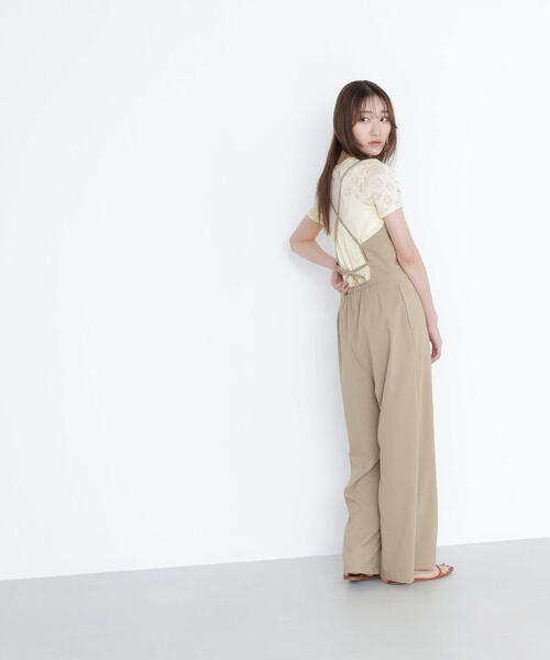 NATURAL BEAUTY BASIC(ナチュラルビューティーベーシック)の「◇【THINK NATURAL】バックオープンキャミオールインワン(つなぎ/オールインワン・レディース・ベージュ/ブラック・MEDIUM/P/S)」の21枚目の写真