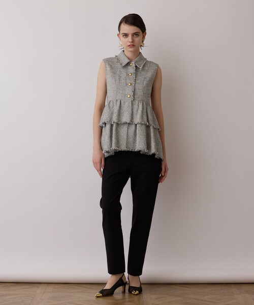 GRACE CONTINENTAL(グレースコンチネンタル)の「ストレッチテーパードパンツ(その他パンツ・レディース・ブラック/ベージュ・38/36)」の8枚目の写真