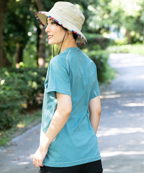 phenix outdoor(フェニックスアウトドア)の「phenix OUTDOOR(フェニックスアウトドア) レディース ライン柄 クルーネック半袖Tシャツ (吸水速乾 / 通気性)(Tシャツ/カットソー・レディース・ピンク/レモンイエロー/チャコールグレー/ブルーグリーン・XL/L/M/S)」の22枚目の写真