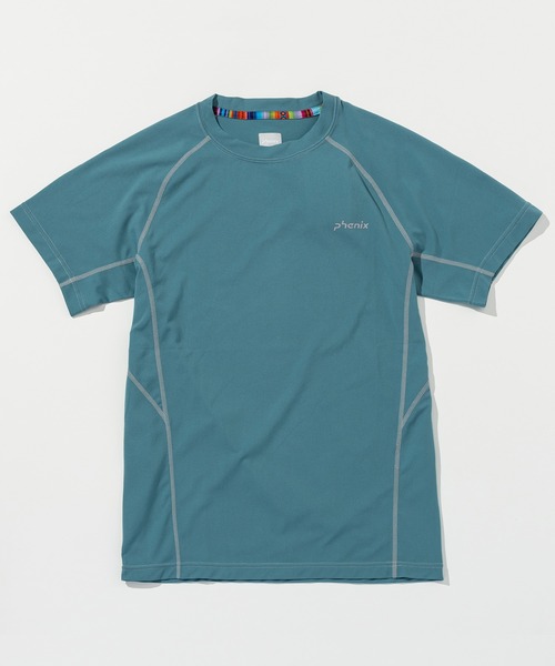 phenix outdoor(フェニックスアウトドア)の「phenix OUTDOOR(フェニックスアウトドア) レディース ライン柄 クルーネック半袖Tシャツ (吸水速乾 / 通気性)(Tシャツ/カットソー・レディース・ピンク/レモンイエロー/チャコールグレー/ブルーグリーン・XL/L/M/S)」の10枚目の写真
