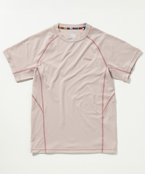 phenix outdoor(フェニックスアウトドア)の「phenix OUTDOOR(フェニックスアウトドア) レディース ライン柄 クルーネック半袖Tシャツ (吸水速乾 / 通気性)(Tシャツ/カットソー・レディース・ピンク/レモンイエロー/チャコールグレー/ブルーグリーン・XL/L/M/S)」の14枚目の写真