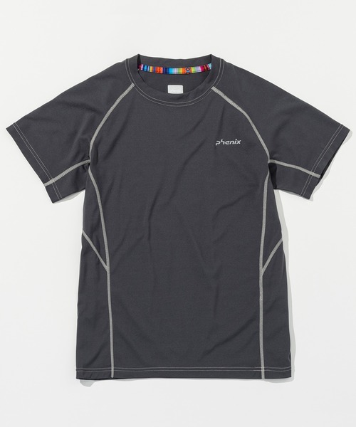 phenix outdoor(フェニックスアウトドア)の「phenix OUTDOOR(フェニックスアウトドア) レディース ライン柄 クルーネック半袖Tシャツ (吸水速乾 / 通気性)(Tシャツ/カットソー・レディース・ピンク/レモンイエロー/チャコールグレー/ブルーグリーン・XL/L/M/S)」の18枚目の写真