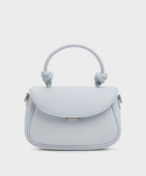 台湾CHARLES&KEITH Sammieノットハンドルフロントフラップバッグ Sammie サミー ノットハンドルフロントフラップバッグ - Sea