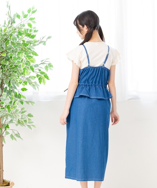 JAM & LINK（ジャムアンドリンク）の「ダンガリーワンピース（ワンピース・キッズ・サックスブルー/ブルー・160cm/150cm/140cm/130cm/120cm/110cm）」の17枚目の写真