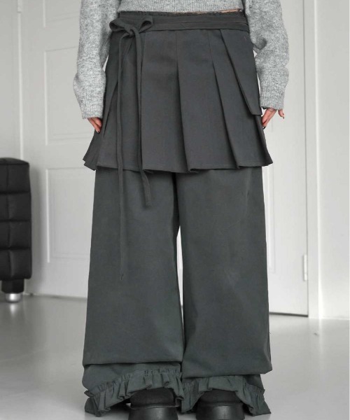skirt layered slacks（スラックス）｜Vipoa（ヴィポア）の