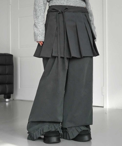 skirt layered slacks（スラックス）｜Vipoa（ヴィポア）の