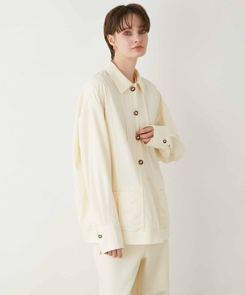 【新品未使用】LA PEAU DE GEM シアーブルゾン LA PEAU DE GEM（ラポドゥジェム）の「【LA PEAU DE GEM】teck