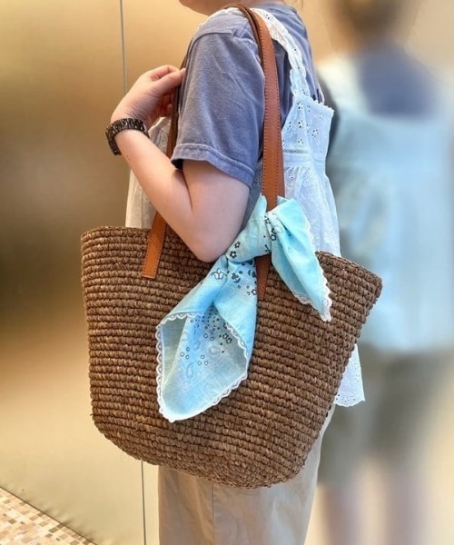 BEAMS BOY（ビームスボーイ）の「ペーパー バッグ（かごバッグ・レディース・ブラウン・ONE SIZE）」の8枚目の写真