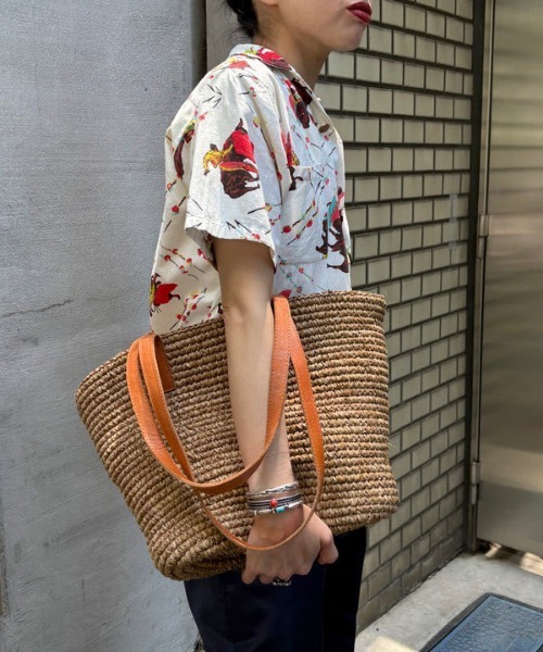 BEAMS BOY（ビームスボーイ）の「ペーパー バッグ（かごバッグ・レディース・ブラウン・ONE SIZE）」の9枚目の写真