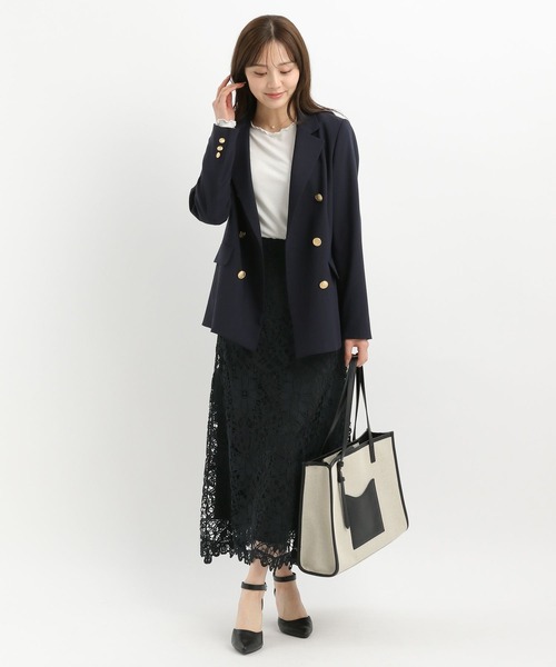 Andemiu（アンデミュウ）の「カットワークレースフレアスカート325592（スカート・レディース・ブラック/オフホワイト/ブルー・FREE）」の13枚目の写真