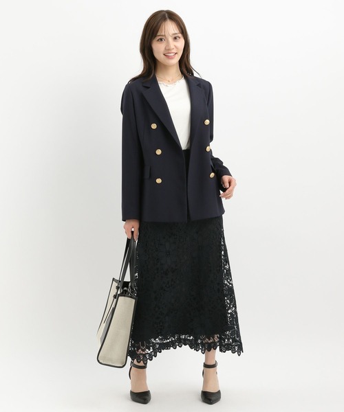 Andemiu（アンデミュウ）の「カットワークレースフレアスカート325592（スカート・レディース・ブラック/オフホワイト/ブルー・FREE）」の14枚目の写真