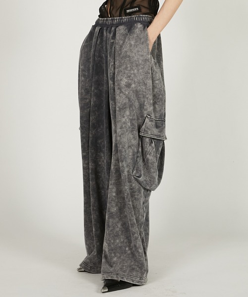 PRANK PROJECT（プランクプロジェクト）の「スウェットカーゴパンツ / Sweat Cargo Pants（カーゴパンツ・レディース・ホワイト/チャコールグレー・36/38）」の13枚目の写真