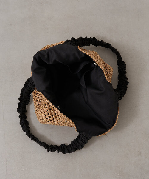 Jena espace merveilleux（ジェナ　エスパスメルヴェイユ）の「フリルハンドルトートバッグ（トートバッグ・レディース・ブラック/ベージュ・FREE）」の3枚目の写真