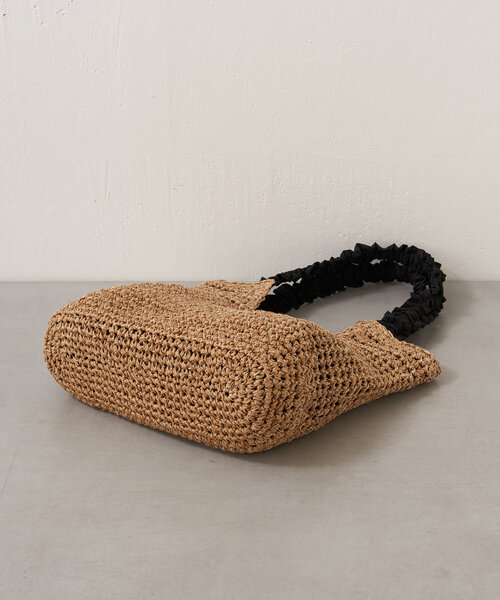 Jena espace merveilleux（ジェナ　エスパスメルヴェイユ）の「フリルハンドルトートバッグ（トートバッグ・レディース・ブラック/ベージュ・FREE）」の4枚目の写真