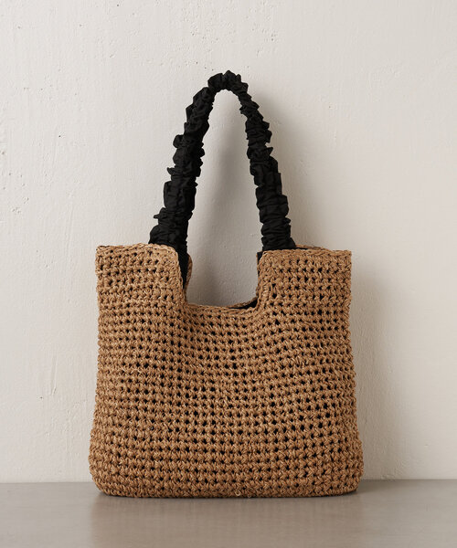 Jena espace merveilleux（ジェナ　エスパスメルヴェイユ）の「フリルハンドルトートバッグ（トートバッグ・レディース・ブラック/ベージュ・FREE）」の8枚目の写真