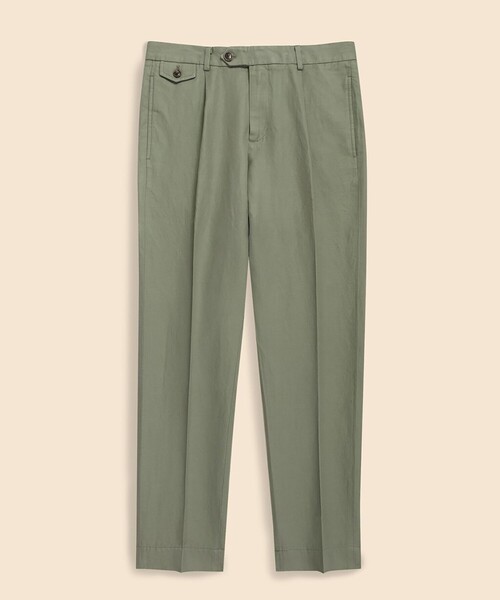 BROOKS BROTHERS（ブルックスブラザーズ）の「リネン／コットン　プリーテッド　ワイドパンツ　PLT（その他パンツ・メンズ・モスグリーン/ベージュ・38inch/37inch/36inch/34inch/32inch/31inch/30inch/35inch/33inch）」の7枚目の写真