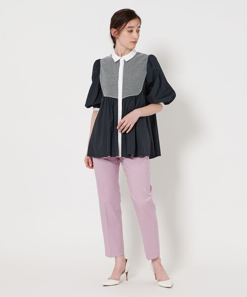新品未使用　UNITED ARROWS エンブロイダリーブラウス エンブロイダリー ショートスリーブ ブラウス（UNITED ARROWS