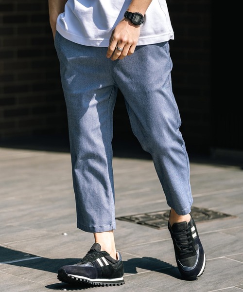 Rocky Monroe（ロッキーモンロー）の「接触冷感 多機能ストレッチクロップドイージーパンツ（その他パンツ・メンズ・チャコール/ブルーグレー/ブラック/ネイビー/ベージュ/インディゴブルー/サックスブルー/グレー/カーキ/オフホワイト・M/XL/L）」の9枚目の写真