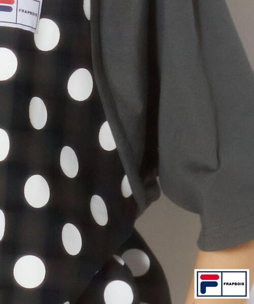 FRAPBOIS（フラボア）の「FILA×FRAPBOISカットソーセットアップ（Tシャツ/カットソー・レディース・ブラック系その他/トリコロール・1/2）」の7枚目の写真