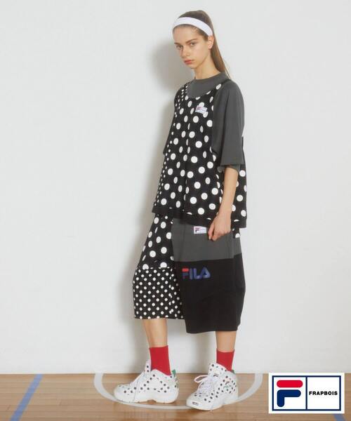 FRAPBOIS（フラボア）の「FILA×FRAPBOISカットソーセットアップ（Tシャツ/カットソー・レディース・ブラック系その他/トリコロール・1/2）」の10枚目の写真