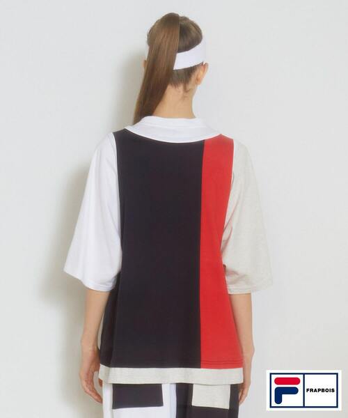 FRAPBOIS（フラボア）の「FILA×FRAPBOISカットソーセットアップ（Tシャツ/カットソー・レディース・ブラック系その他/トリコロール・1/2）」の17枚目の写真