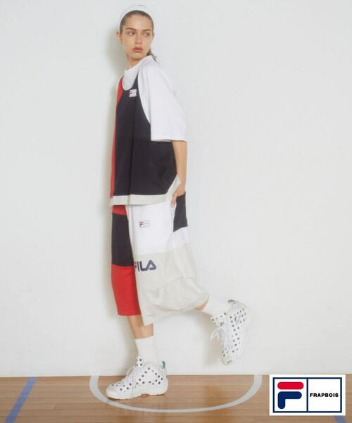 FRAPBOIS（フラボア）の「FILA×FRAPBOISカットソーセットアップ（Tシャツ/カットソー・レディース・ブラック系その他/トリコロール・1/2）」の21枚目の写真