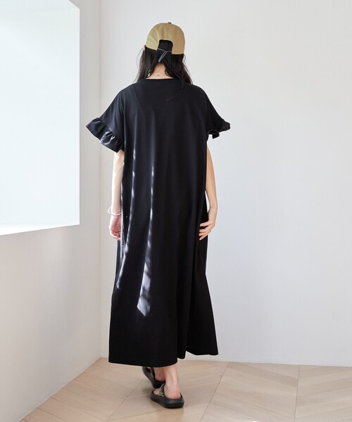 coen(コーエン)の「エマール検証済み【UVカット・接触冷感】WELLTECT USA フリルワンピース(ワンピース・レディース・ネイビー/ブラック/ダークブラウン・FREE)」の7枚目の写真