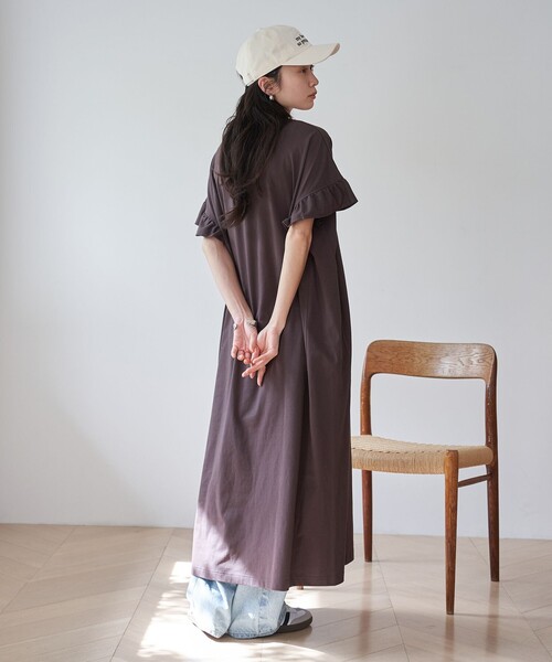 coen(コーエン)の「エマール検証済み【UVカット・接触冷感】WELLTECT USA フリルワンピース(ワンピース・レディース・ネイビー/ブラック/ダークブラウン・FREE)」の11枚目の写真