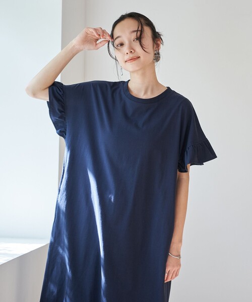 coen(コーエン)の「エマール検証済み【UVカット・接触冷感】WELLTECT USA フリルワンピース(ワンピース・レディース・ネイビー/ブラック/ダークブラウン・FREE)」の17枚目の写真